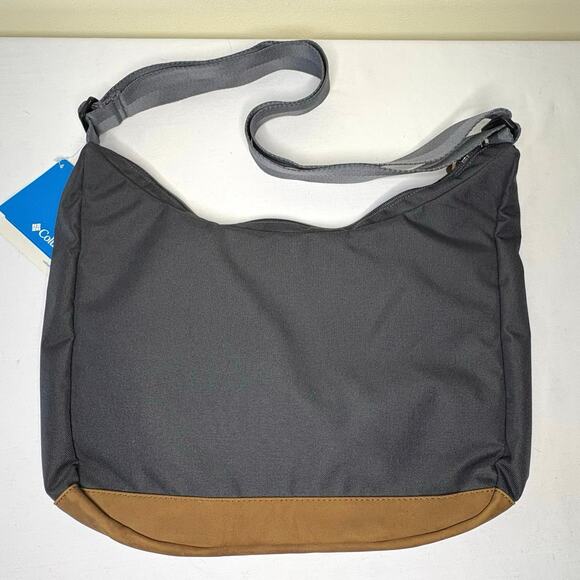 Columbia Classic Outdoor Shoulder Bag Gray Brown Unisex Crossbody Utility NWT - Picture 4 of 12